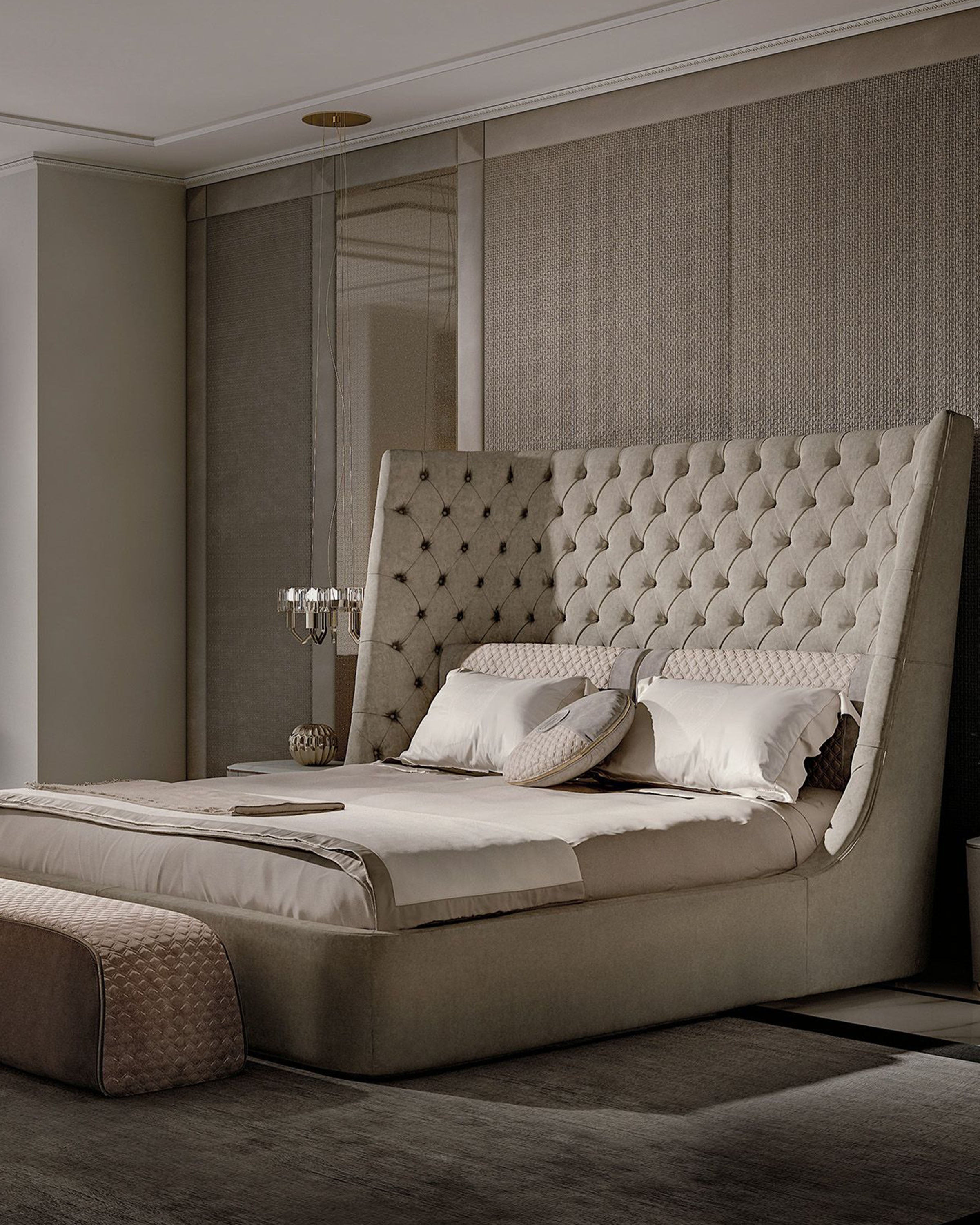 Aria Luxury Winged Bed