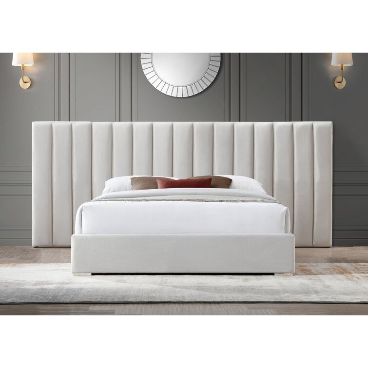 Wide Panel Headboard Bed